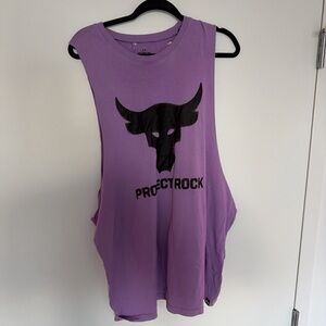 Under Armour Purple Tank Top with Black Graphic